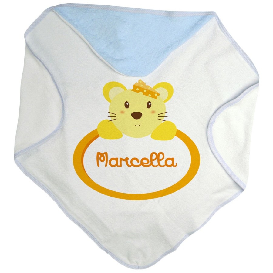 Accappatoio neonata personalizzato con nome topolina Divertenti