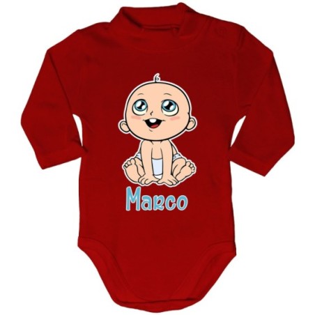 Body lupetto neonato personalizzato con nome bimbo con dentino Divertenti