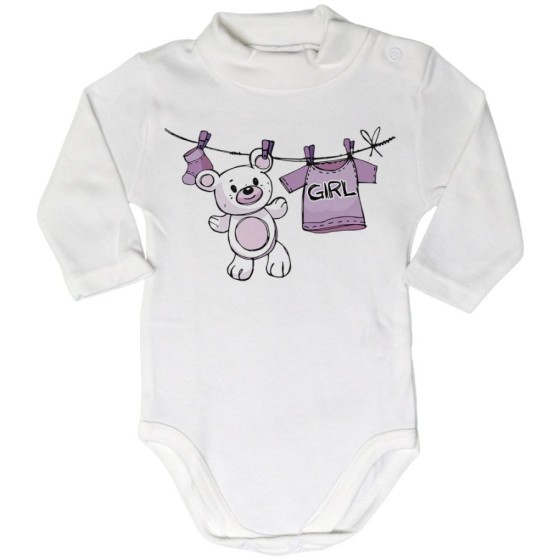 Body lupetto neonato boy girl con orsetto Divertenti