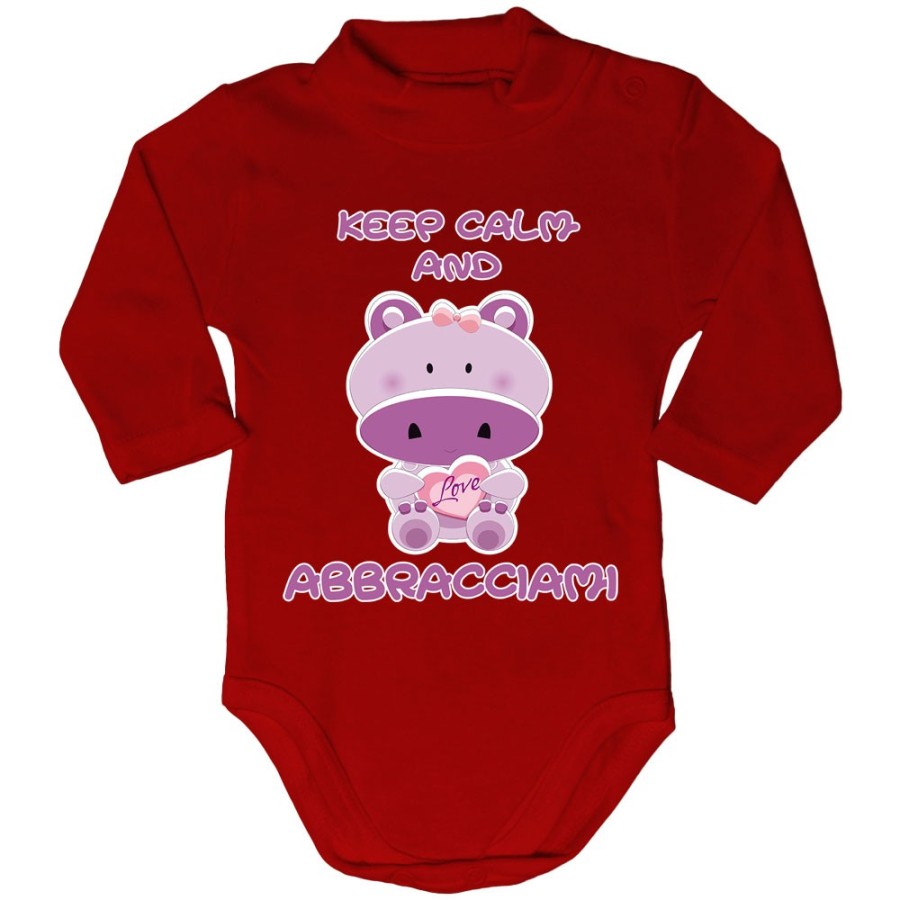 Body lupetto neonato keep calm and abbracciami Divertenti