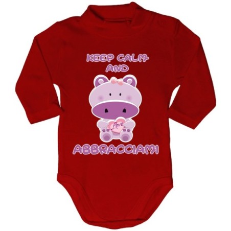 Body lupetto neonato keep calm and abbracciami Divertenti