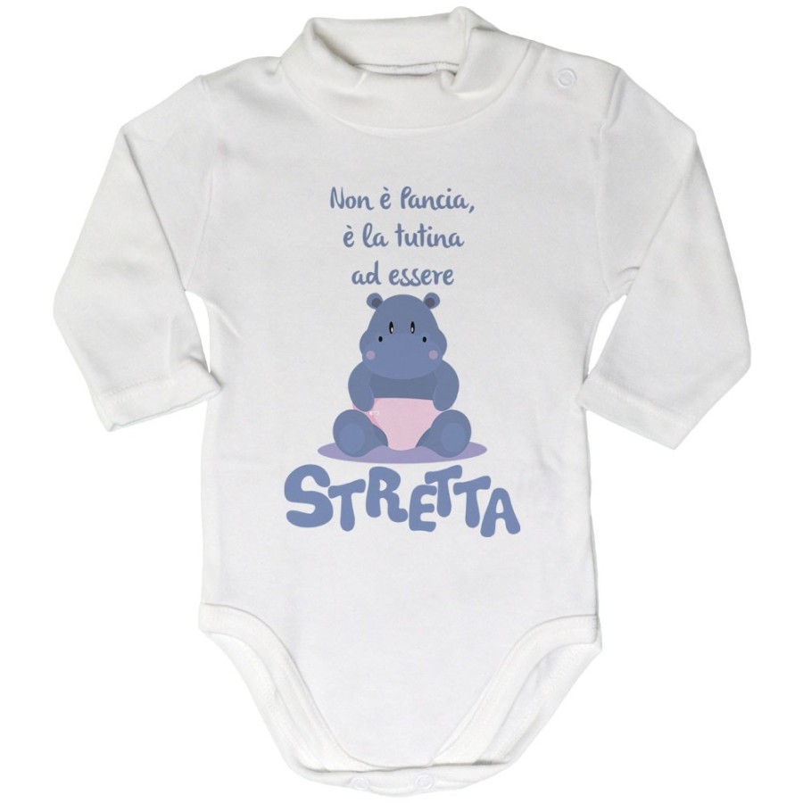 Body lupetto neonato non è pancia è la tutina ad essere stretta ippopotamo Divertenti