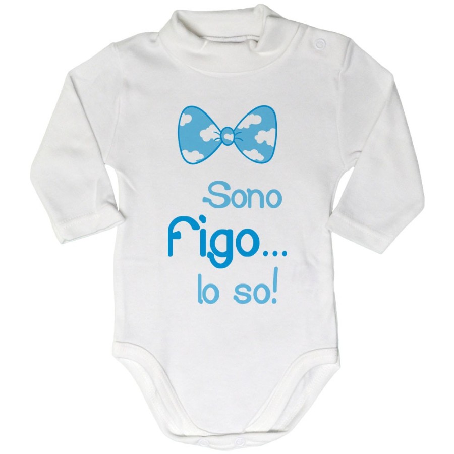Body lupetto neonato sono figo lo so Divertenti