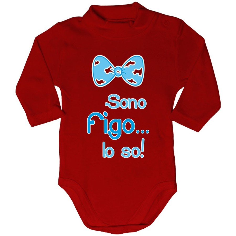 Body lupetto neonato sono figo lo so Divertenti