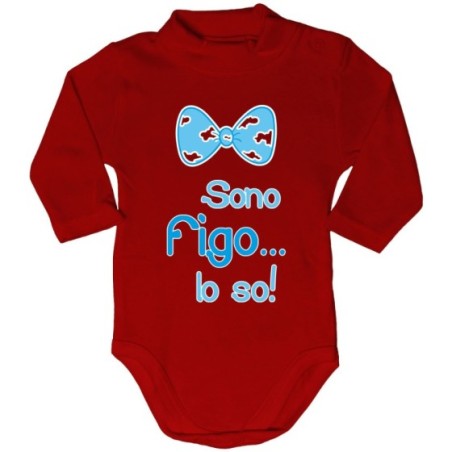 Body lupetto neonato sono figo lo so Divertenti