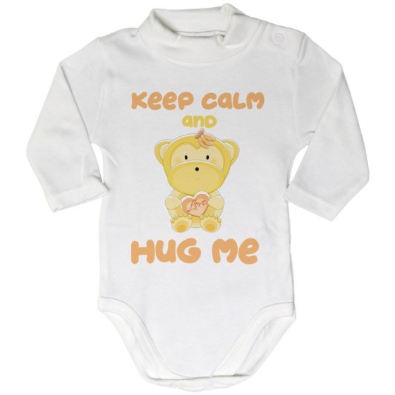 Body lupetto neonato keep calm and hug me Divertenti
