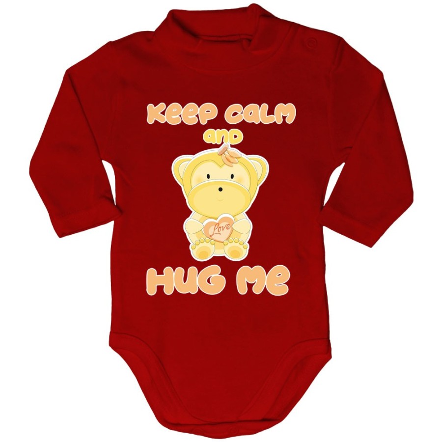Body lupetto neonato keep calm and hug me Divertenti
