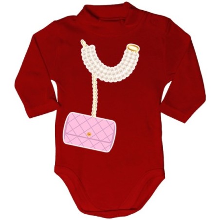 Body lupetto neonata collana e borsetta Divertenti