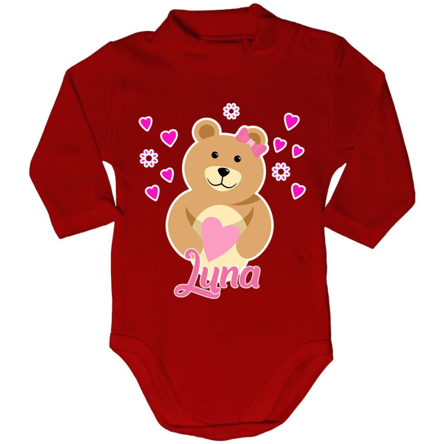 Body lupetto neonato personalizzato con nome lovely bear Divertenti