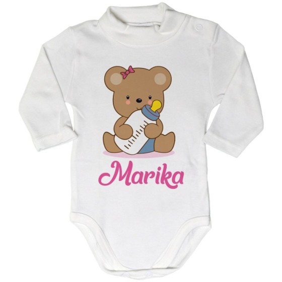 Body lupetto neonato personalizzato con nome baby bear Divertenti