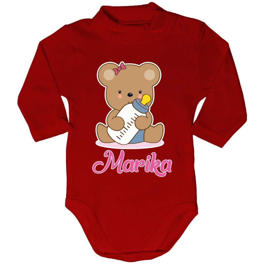 Body lupetto neonato personalizzato con nome baby bear Divertenti