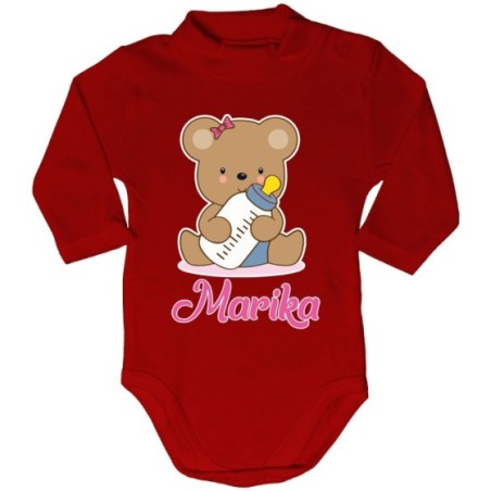 Body lupetto neonato personalizzato con nome baby bear Divertenti