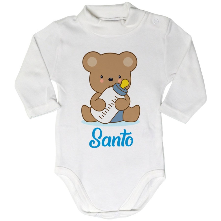Body lupetto neonato personalizzato con nome baby bear Divertenti