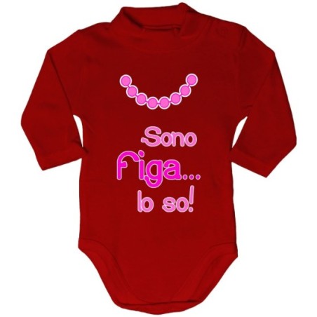 Body lupetto neonata sono figa lo so Divertenti