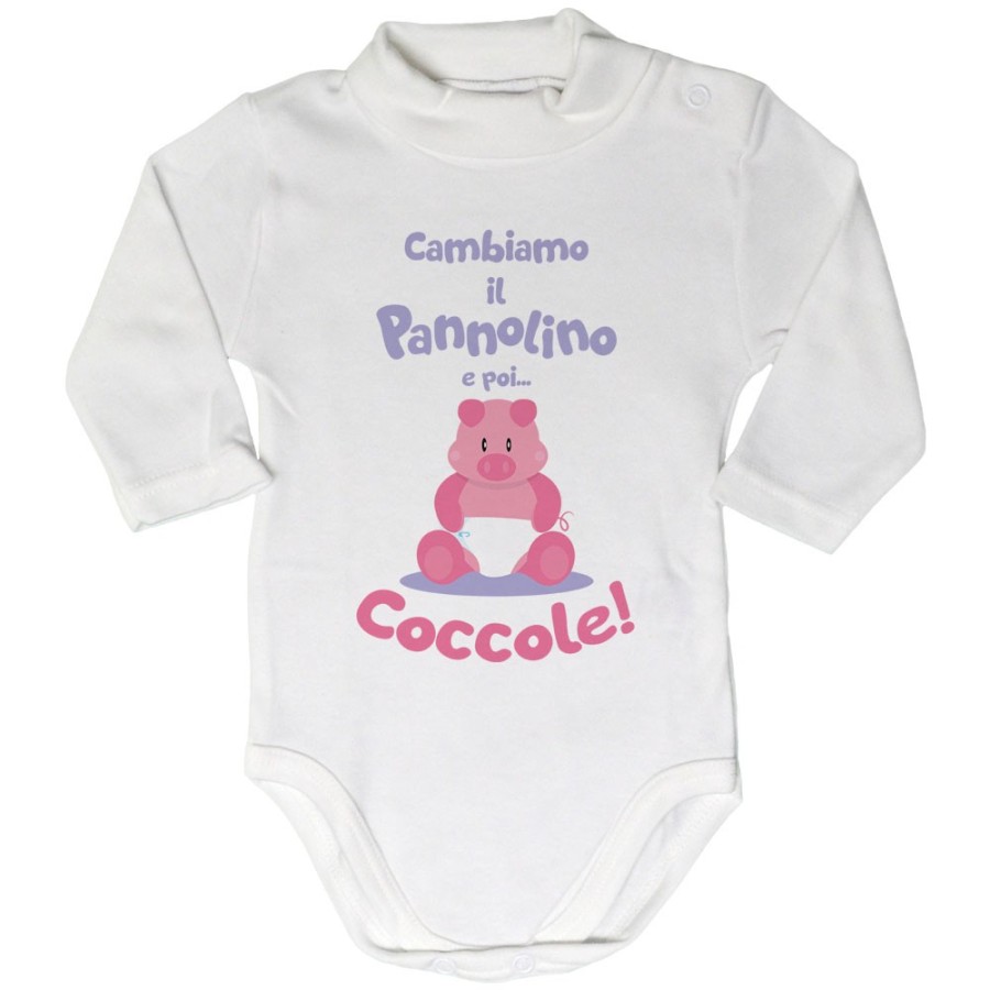 Body lupetto neonato cambiamo il pannolino e poi coccole Divertenti