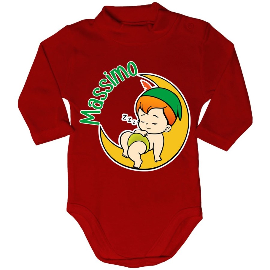 Body lupetto neonato personalizzato con nome baby peter Divertenti