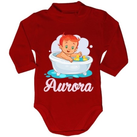 Body lupetto neonata personalizzato con nome bimba con paperelle Divertenti