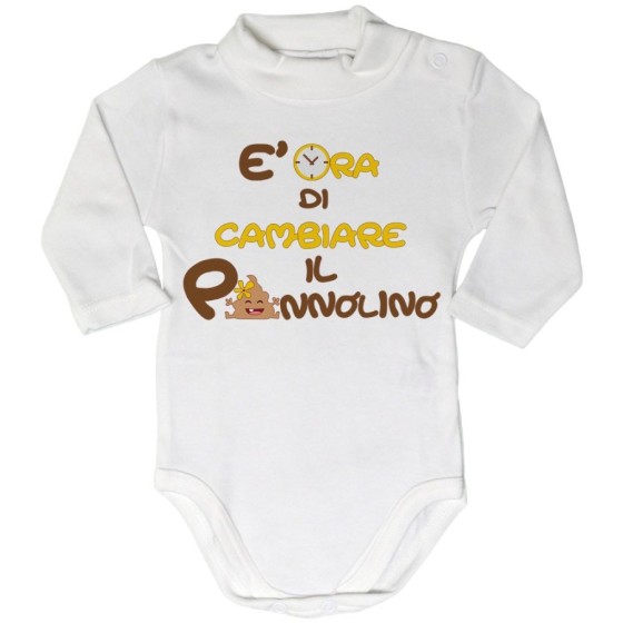 Body lupetto neonato è ora di cambiare il pannolino Divertenti