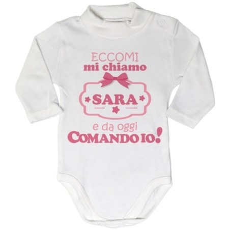 Body lupetto neonato personalizzato con nome da oggi...
