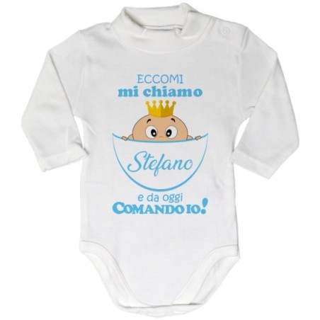 Body lupetto neonato personalizzato con nome eccomi da...