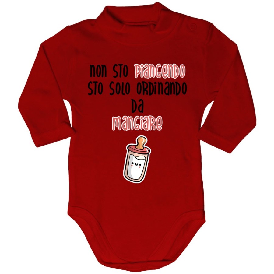 Body lupetto neonato non sto piangendo sto solo ordinando da mangiare Divertenti