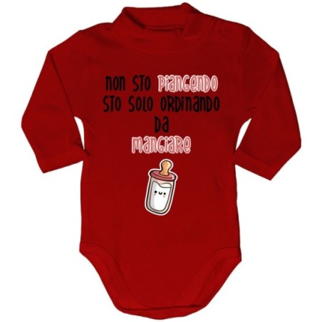Body lupetto neonato non sto piangendo sto solo ordinando da mangiare Divertenti