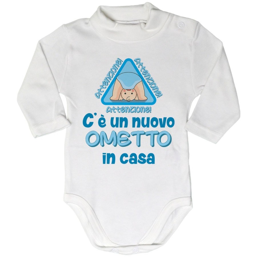 Body lupetto neonato attenzione c'è un nuovo ometto in casa Divertenti