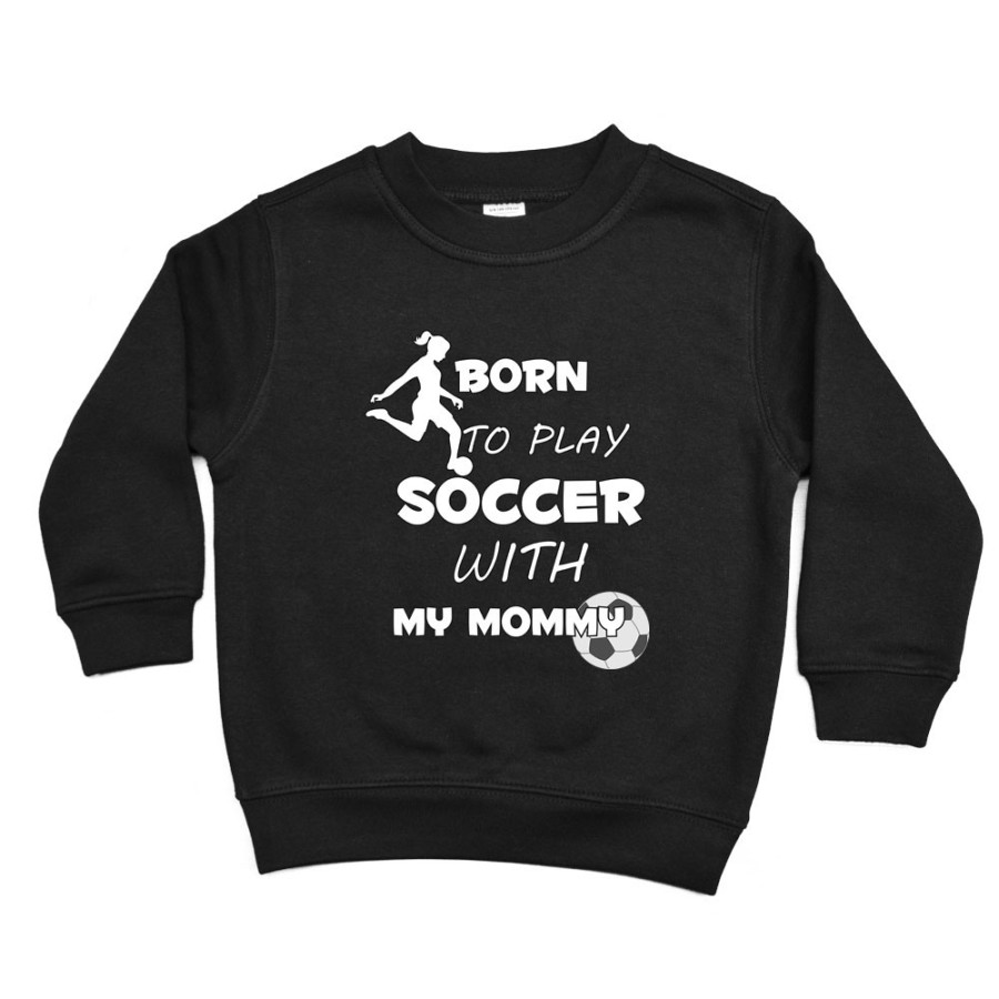 Felpa bambino born to play soccer with my mommy Per la mamma