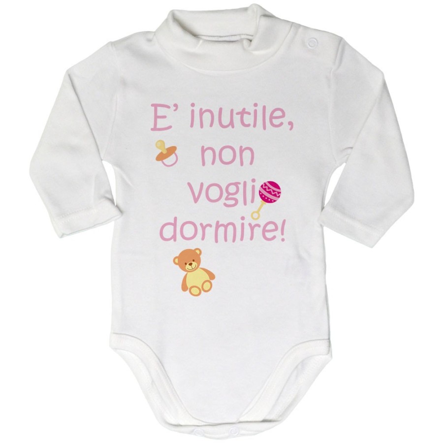 Body lupetto neonato non voglio dormire Divertenti