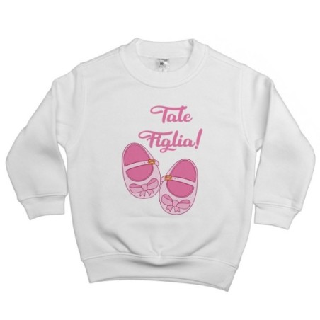 Felpa bambina tale figlia con scarpine di danza