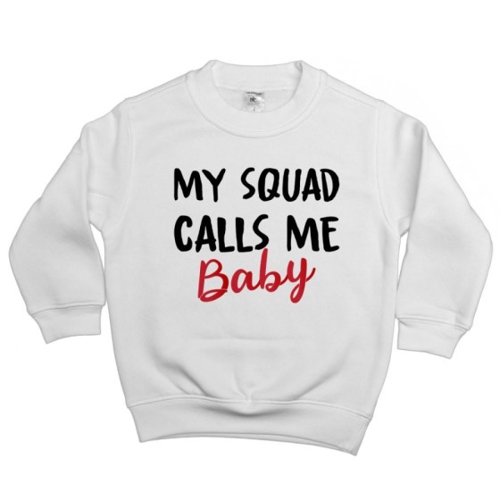 Felpa bambino my squad calls me baby Per la famiglia