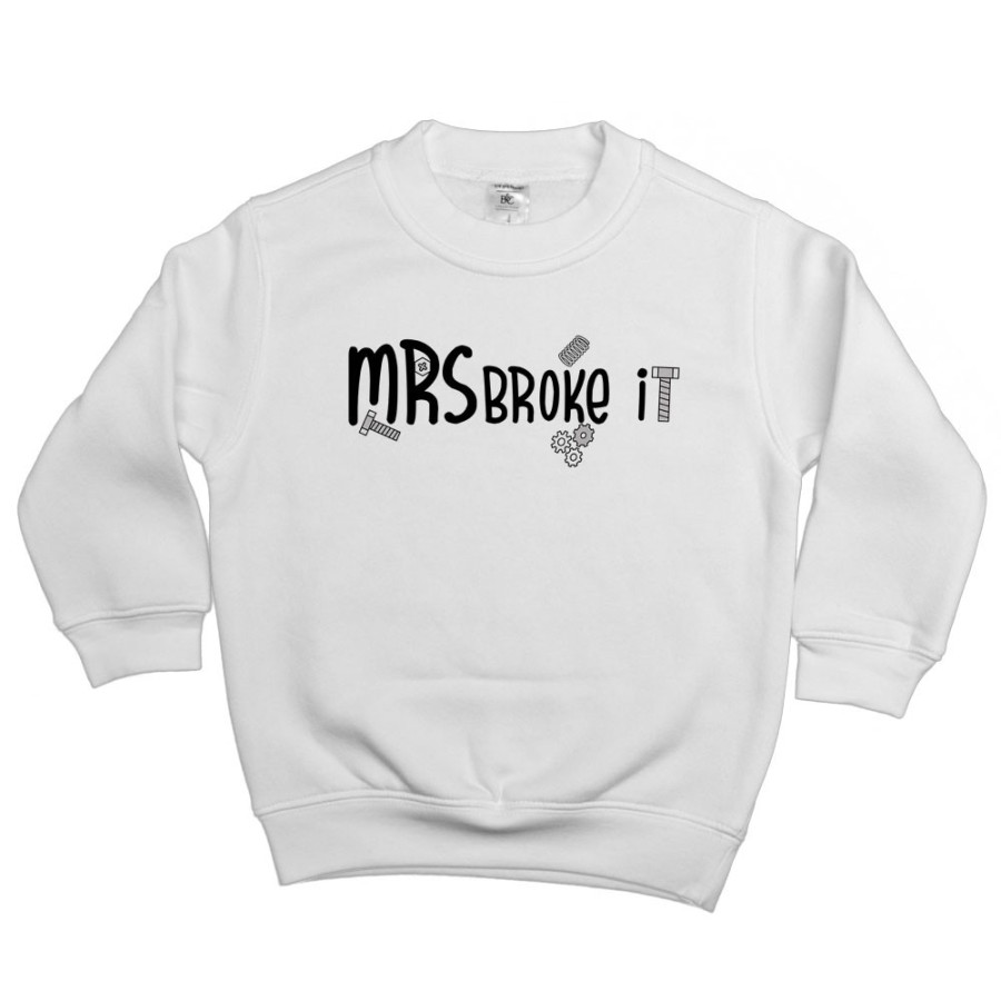 Felpa bambino mr mrs broke it Per la famiglia