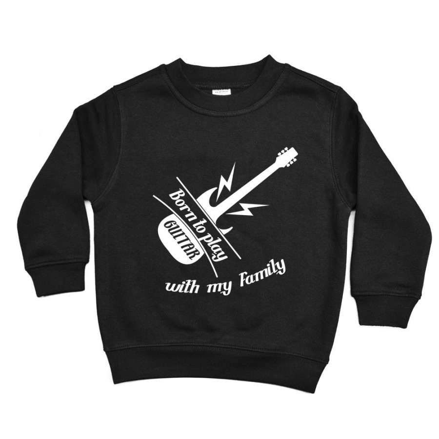 Felpa bambino born to play guitar with my family Per la famiglia