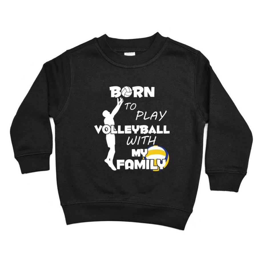 Felpa bambino born to play volleyball with my family Per la famiglia