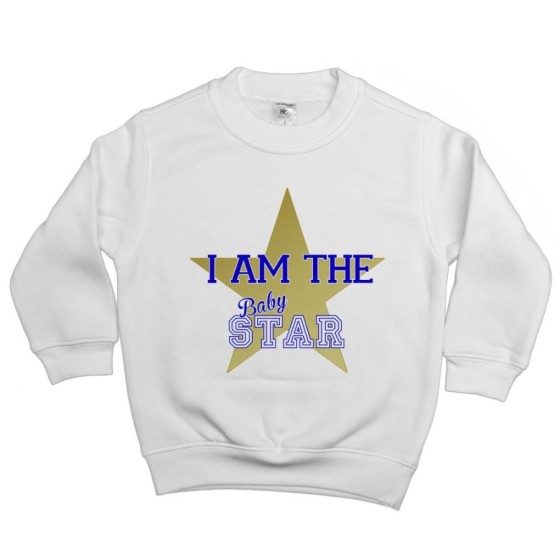 Felpa bambina i am the baby star Per la famiglia