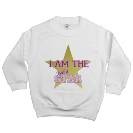 Felpa bambina i am the baby star Per la famiglia