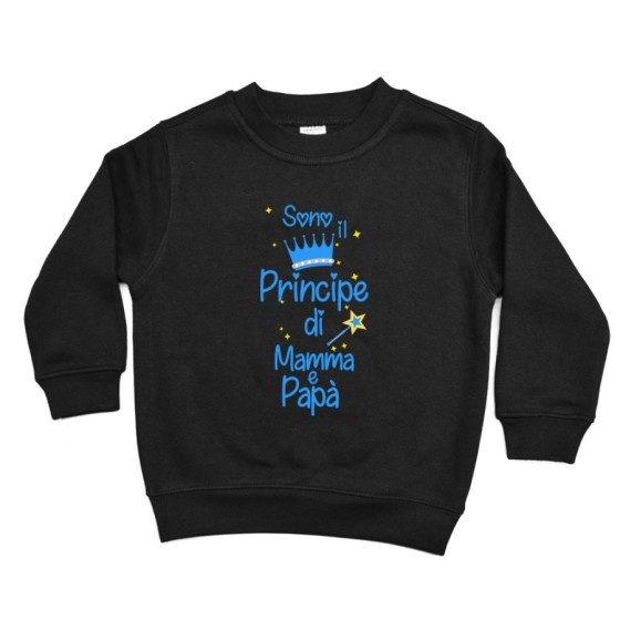 Felpa bambino sono la principessa il principe di mamma e papà Per la famiglia