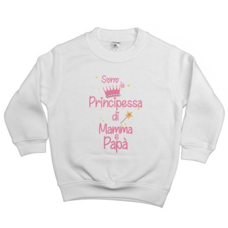 Felpa bambino sono la principessa il principe di mamma e papà Per la famiglia