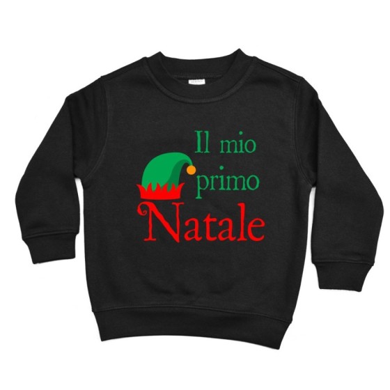 Felpa bambino il mio primo natale con cappello da elfo Natale