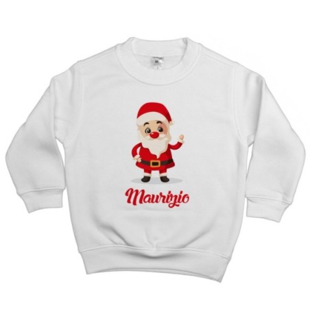 Felpa bambino personalizzata con nome baby santa