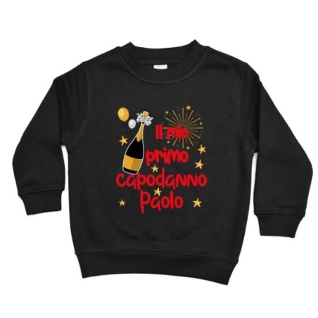 Felpa bambino personalizzata con nome il mio primo capodanno