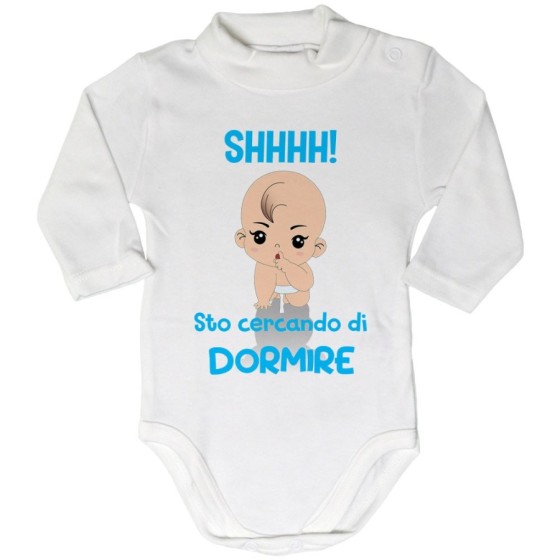 Body lupetto neonato shhhh sto cercando di dormire Divertenti