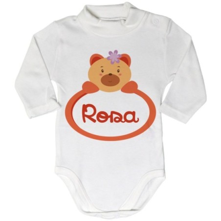 Body lupetto neonata personalizzato con nome orsetto