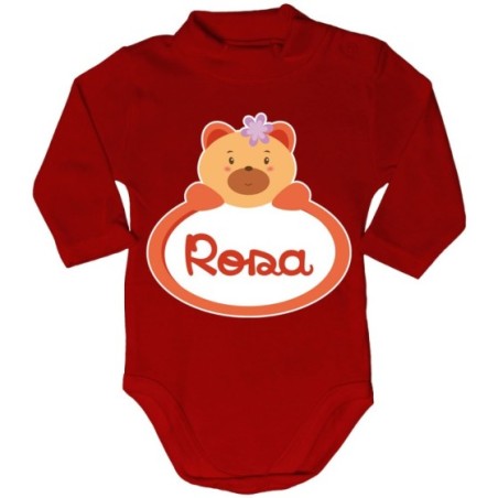 Body lupetto neonata personalizzato con nome orsetto Divertenti
