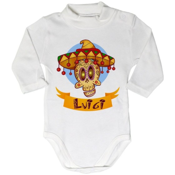 Body lupetto neonato personalizzato con nome sombrero Divertenti