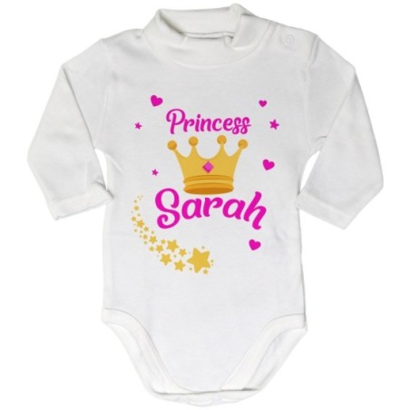 Body lupetto neonato personalizzato con nome prince...
