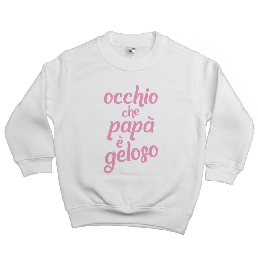 Felpa bambino occhio che papà è geloso Per il papà