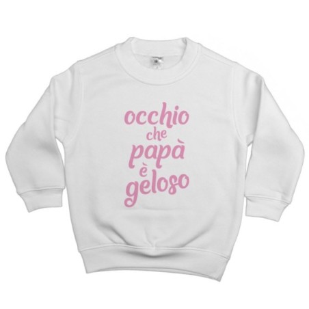 Felpa bambino occhio che papà è geloso