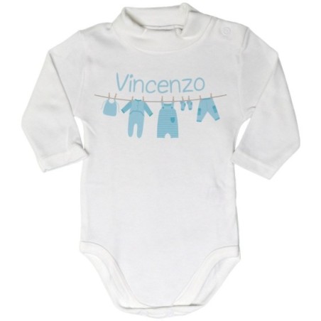 Body lupetto neonato personalizzato con nome vestitini appesi Divertenti