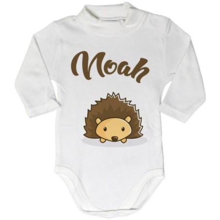 Body lupetto neonato personalizzato con nome baby riccio